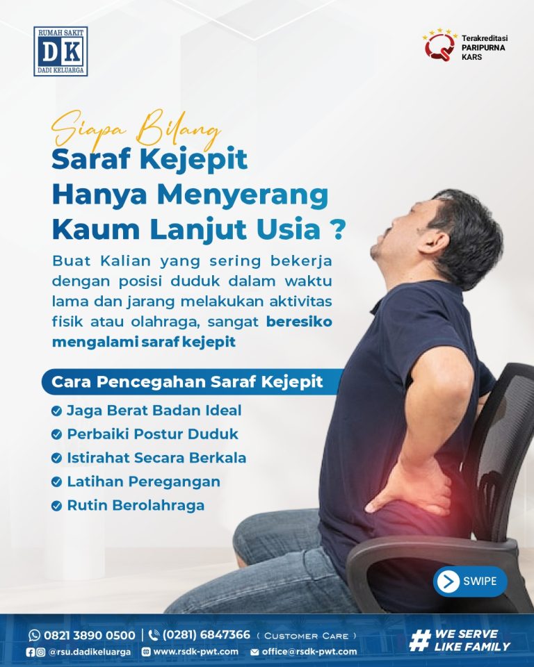 Saraf Kejepit tidak hanya terjadi pada Lansia saja