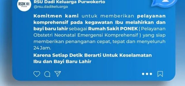 RSU Dadi Keluarga Sebagai Rumah Sakit “PONEK” RSU Dadi Keluarga Sebagai Rumah Sakit “PONEK”