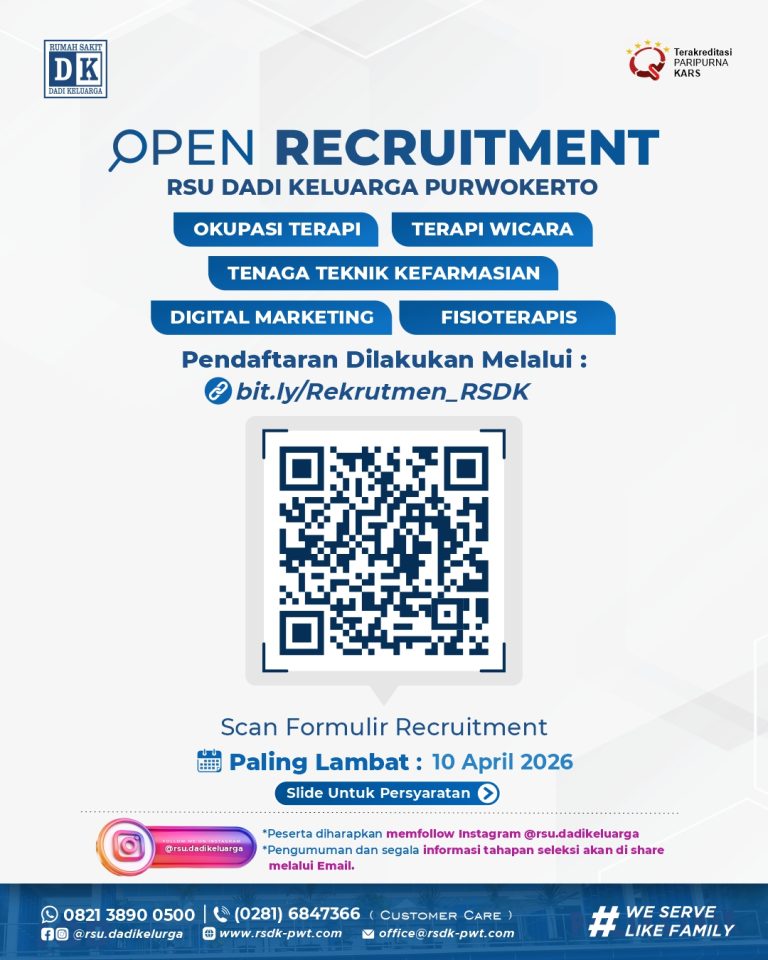 RECRUITMENT “RSU Dadi Keluarga”